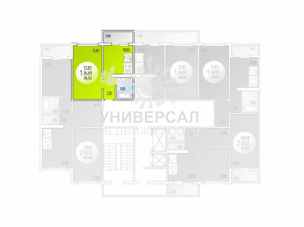 Продам квартиру в новостройке, 1-к, 14/17 эт., 1 471 756 руб., Петренко, Суворовский